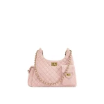 JW PEI Vivian Faux Suede Quilted Shoulder Bag in Pink