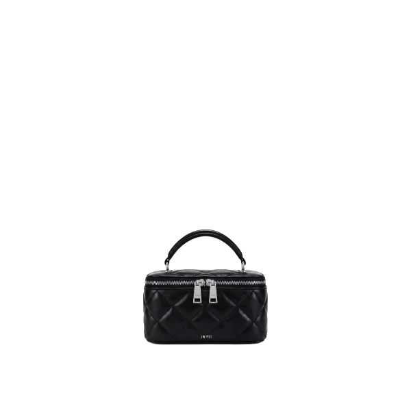 JW PEI Vivienne Quilted Vanity Top Handle Bag in Black