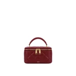 JW PEI Vivienne Quilted Vanity Top Handle Bag in Cherry Red