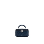 JW PEI Vivienne Quilted Vanity Top Handle Bag in Navy
