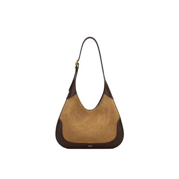JW PEI Willow Faux Suede Trim Hobo Bag in Brown