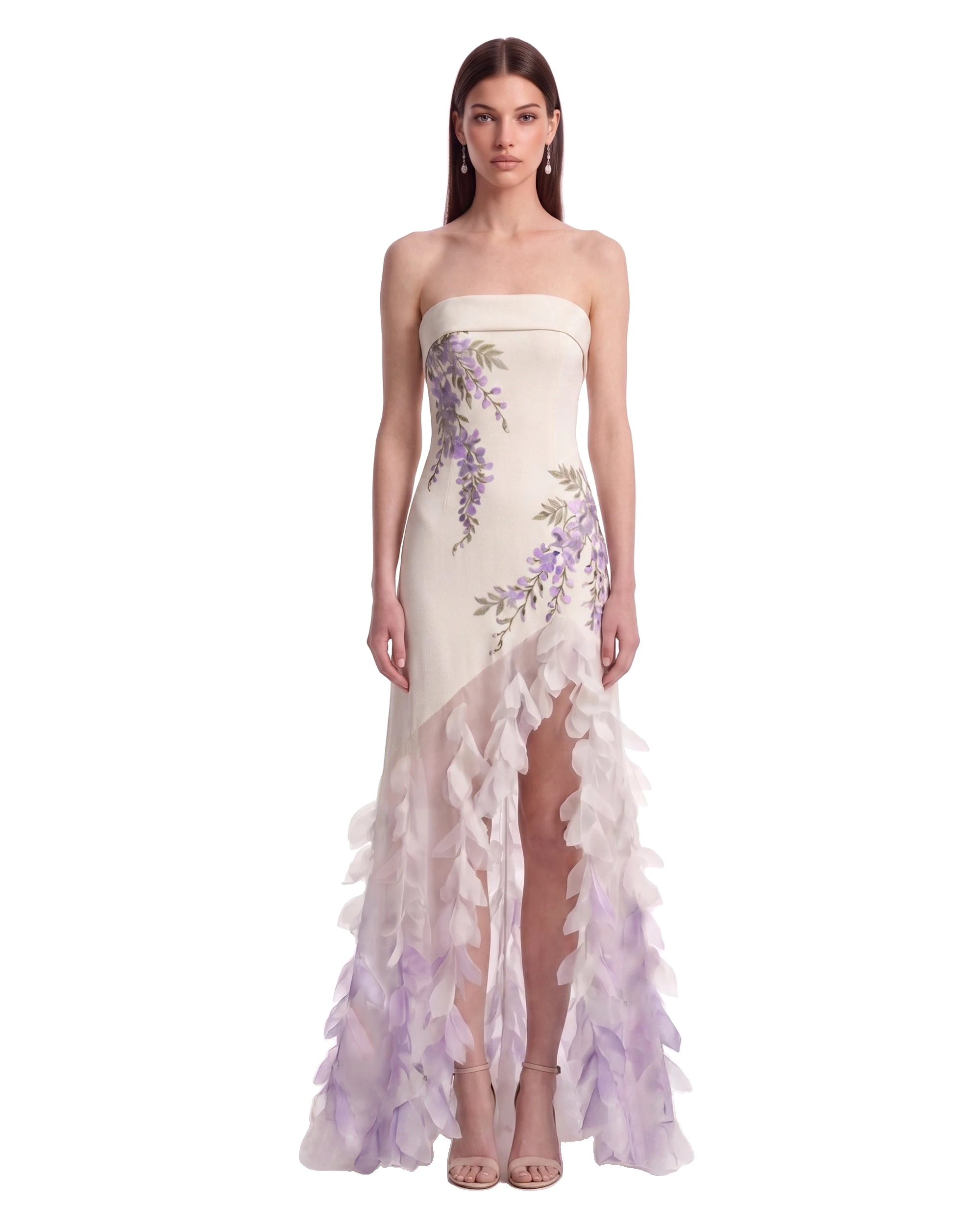 JW PEI dress | Los Angeles Vegan Fashion Dresses | Luxury Shoes JW PEI Wisteria Petal Cascade High-Low Dress