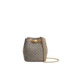 JW PEI Yara Faux Suede Hand-Woven Bucket Bag in Grey