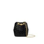 JW PEI Yara Hand-Woven Bucket Bag in Black | Bucket Bags | Luxury Shoes JW PEI Yara Hand-Woven Bucket Bag in Black