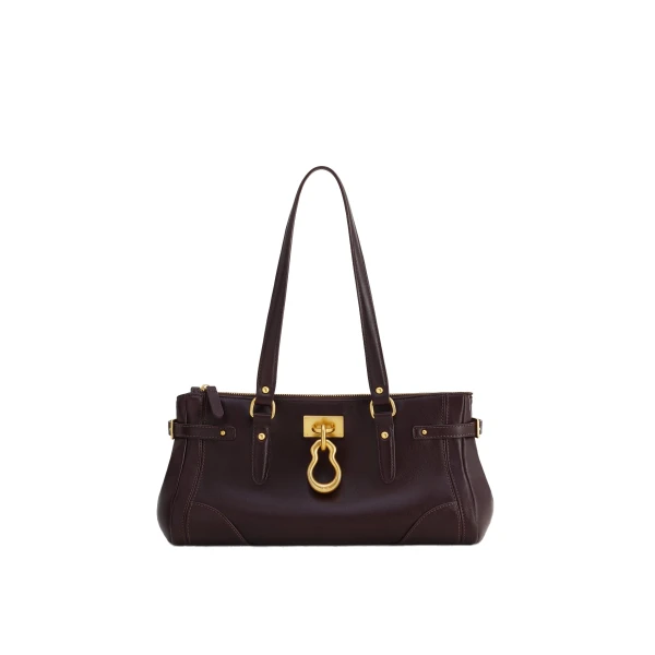 JW PEI Yvette Elongated Tote Bag in Dark Brown