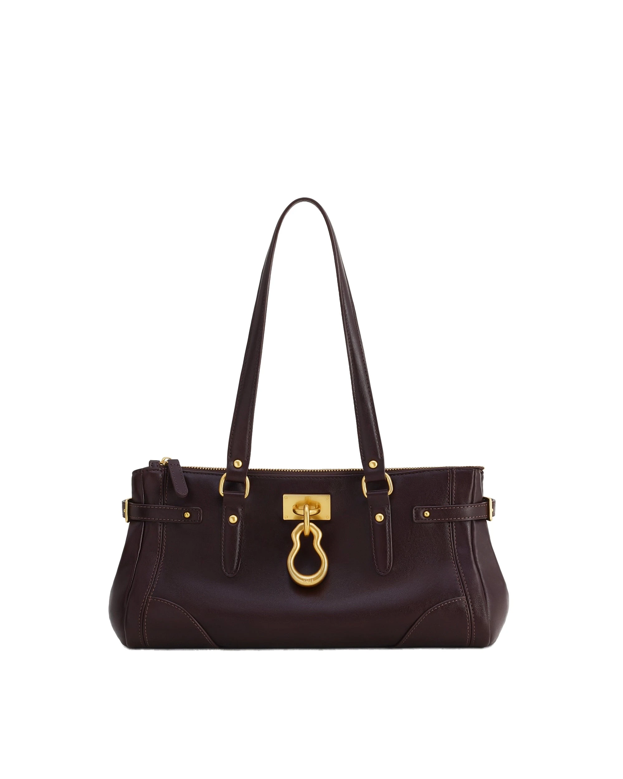 JW PEI Yvette Elongated Tote Bag in Dark Brown | Totes & Top-Handle Bags | Luxury Shoes JW PEI Yvette Elongated Tote Bag in Dark Brown