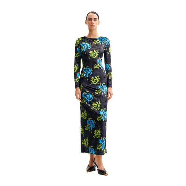 JW PEI Zoe Vibrant Floral Long Sleeve Gown