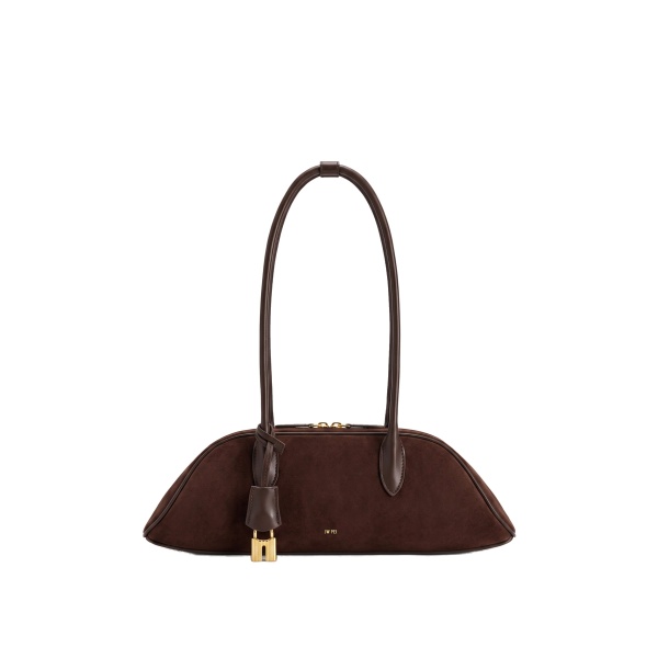 JW PEI Zora Faux Suede Shoulder Bag in Coffee Brown