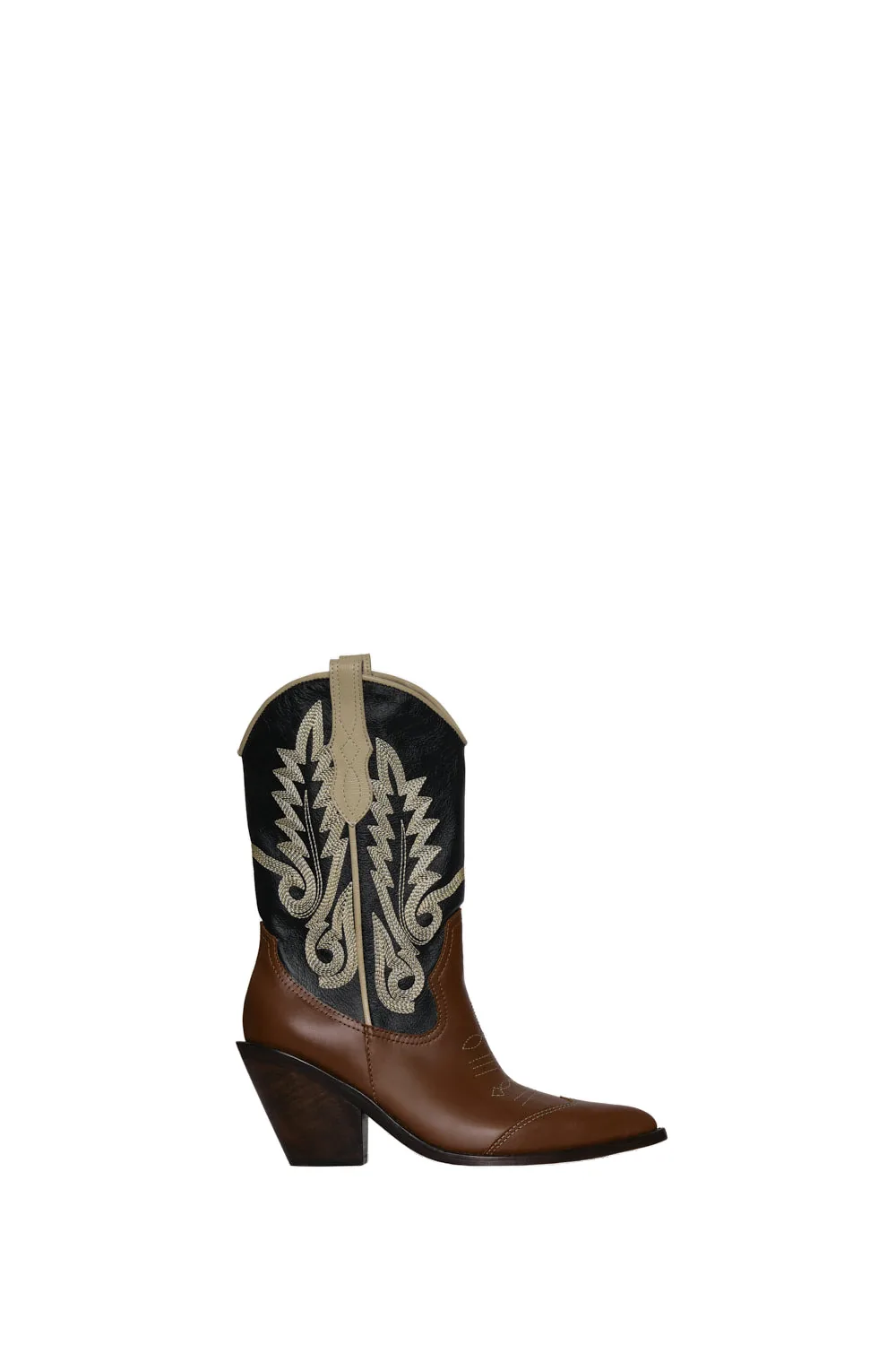 Johanna Ortiz Alma Latina Boot in Black and Dark Rust Johanna Ortiz Alma Latina Boot in Black and Dark Rust