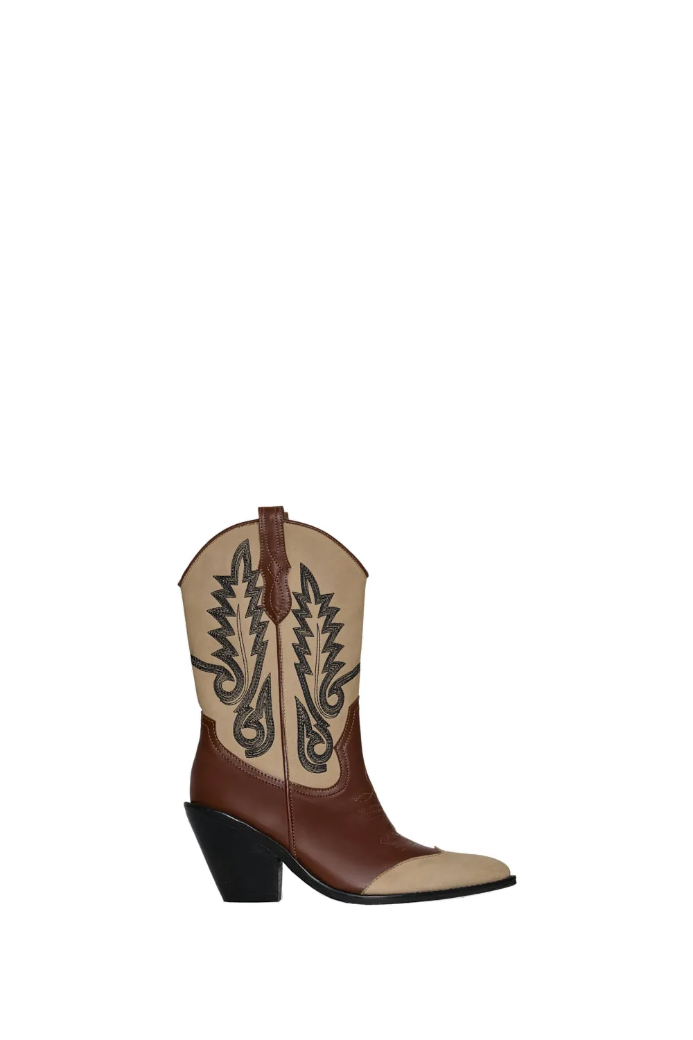 Johanna Ortiz Alma Latina Boot in Ecru and Dark Rust Johanna Ortiz Alma Latina Boot in Ecru and Dark Rust