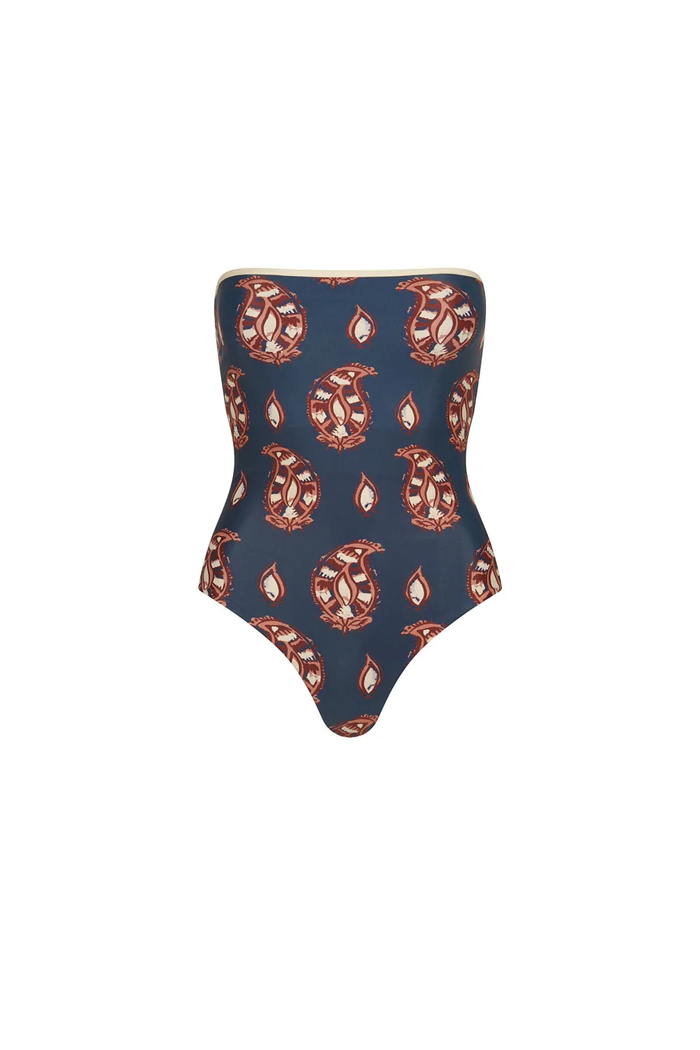 Johanna Ortiz Alta Mar One Piece in Navy and Rose Johanna Ortiz Alta Mar One Piece in Navy and Rose
