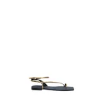 Johanna Ortiz Flamenco Echoes sandal in Gold and Midnight Black