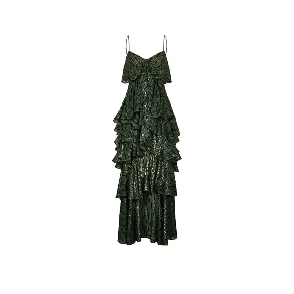 Fluvial Adventure Dress in Forest Green