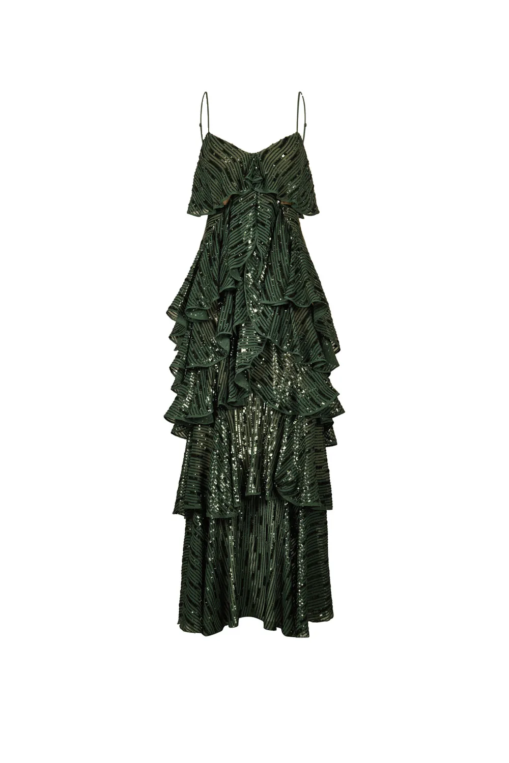 Johanna Ortiz Fluvial Adventure Dress in Forest Green Johanna Ortiz Fluvial Adventure Dress in Forest Green