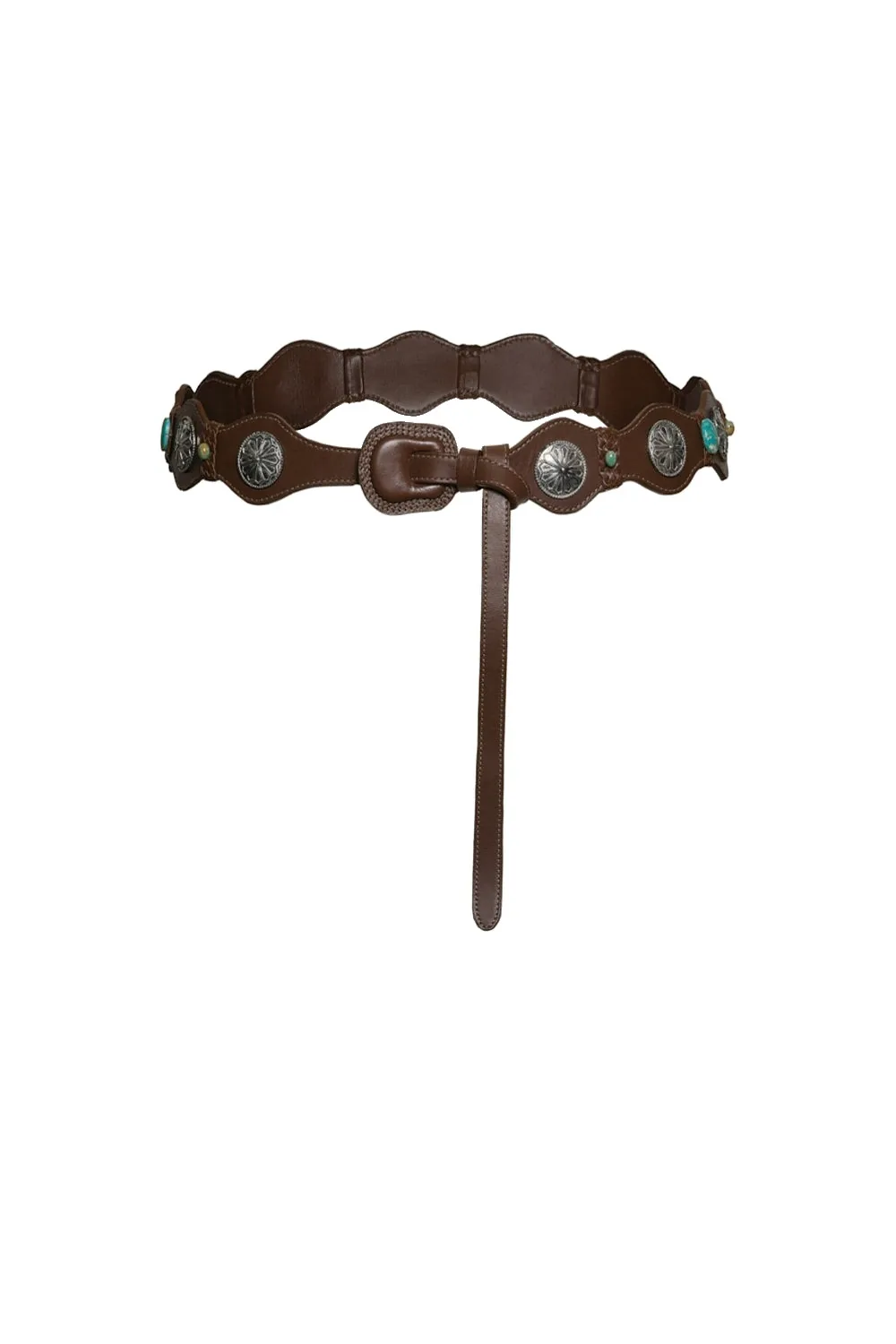 Johanna Ortiz Gaucho Honor Belt in Chocolate and Silver Johanna Ortiz Gaucho Honor Belt in Chocolate and Silver