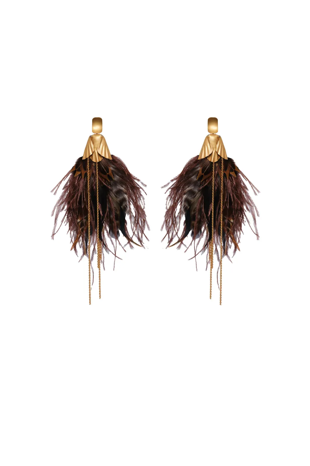Johanna Ortiz Luminous Fortune Earrings in Dark Chocolate and Gold Johanna Ortiz Luminous Fortune Earrings in Dark Chocolate and Gold