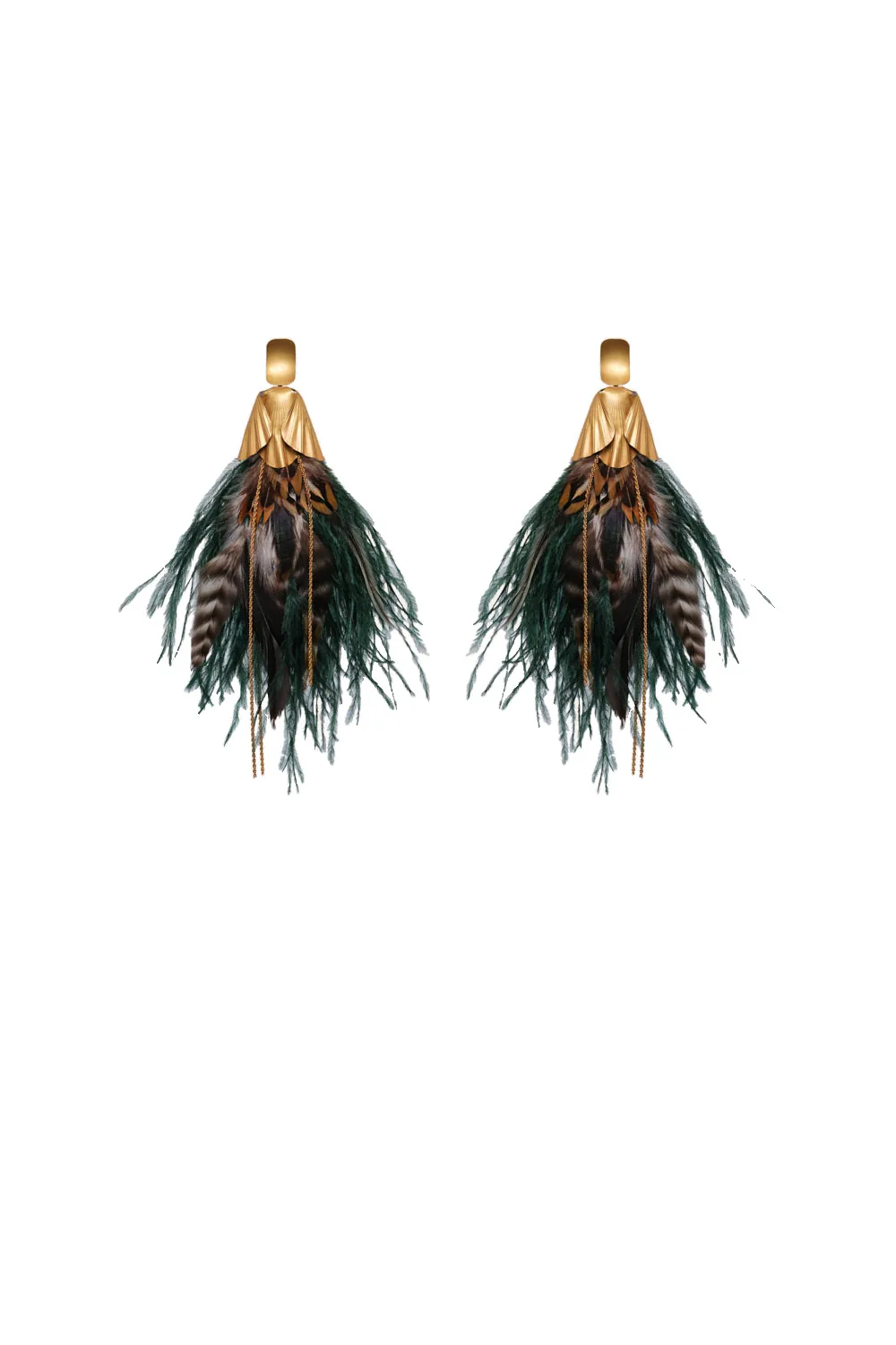 Johanna Ortiz Luminous Fortune Earrings in Emerald Green and Gold Johanna Ortiz Luminous Fortune Earrings in Emerald Green and Gold