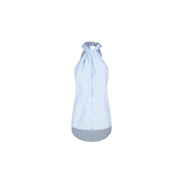 Modern Inner Balance Shirt in Blue and Ecru