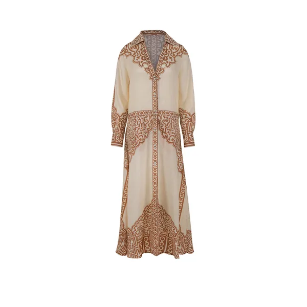 Johanna Ortiz Modern Markings Shirt Dress