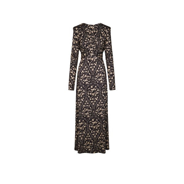 Johanna Ortiz Playful Grace Dress in Black and Ecru