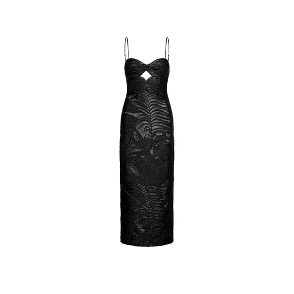 Powerful Stitches Dress in Black