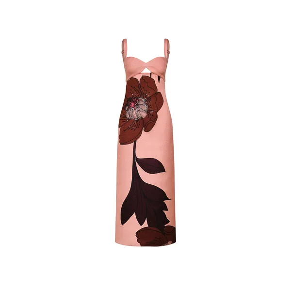 Powerful Stitches Dress in Rose