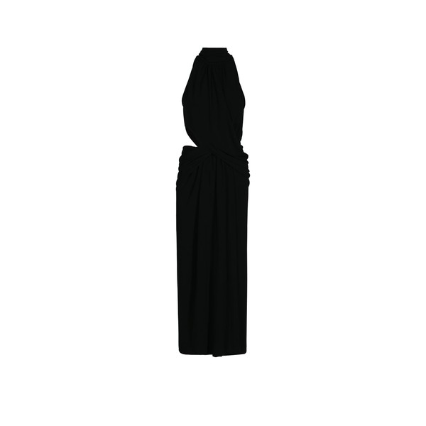 Johanna Ortiz Retro Drape Dress in Black