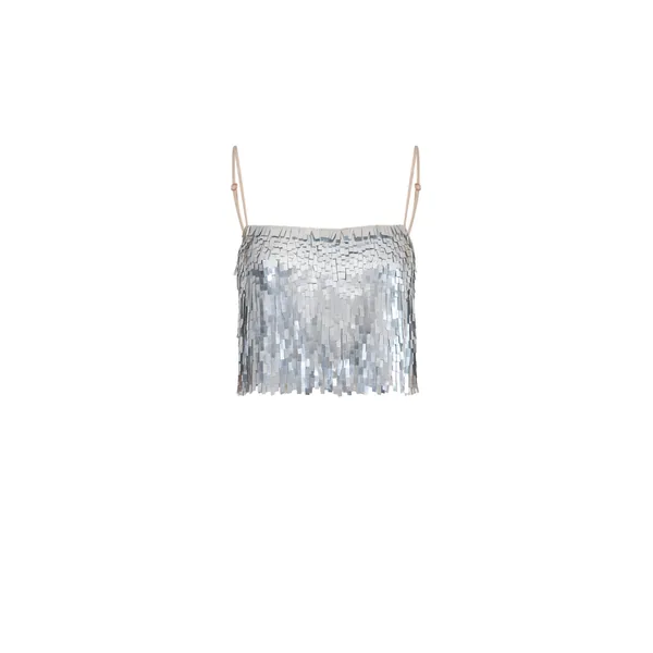 Rio De Oro Crop Top in Silver