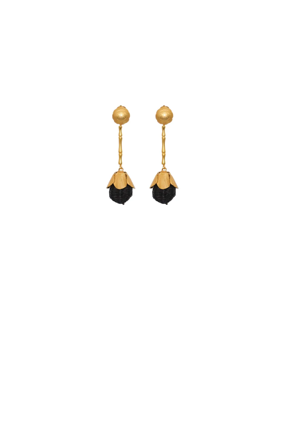 Johanna Ortiz Rooted In Light Earrings in Gold and Black Johanna Ortiz Rooted In Light Earrings in Gold and Black