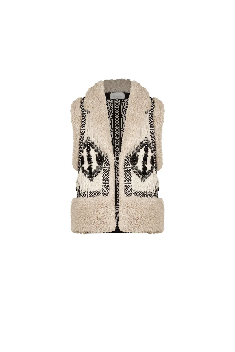 Johanna Ortiz Salty Air Vest in Ecru and Black Johanna Ortiz Salty Air Vest in Ecru and Black
