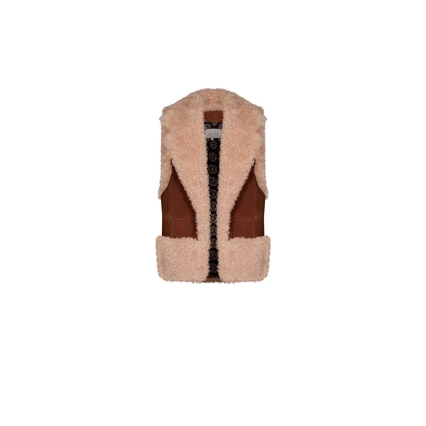 Salty Air Vest in Sand and Chocolate