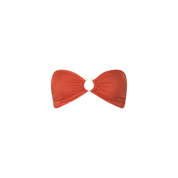 Johanna Ortiz Seawaters Bikini Top in Fire Red