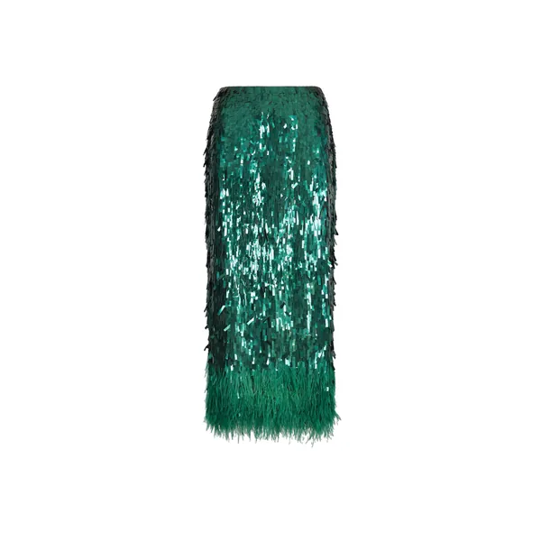 Visually Engaging Skirt in Forest Green
