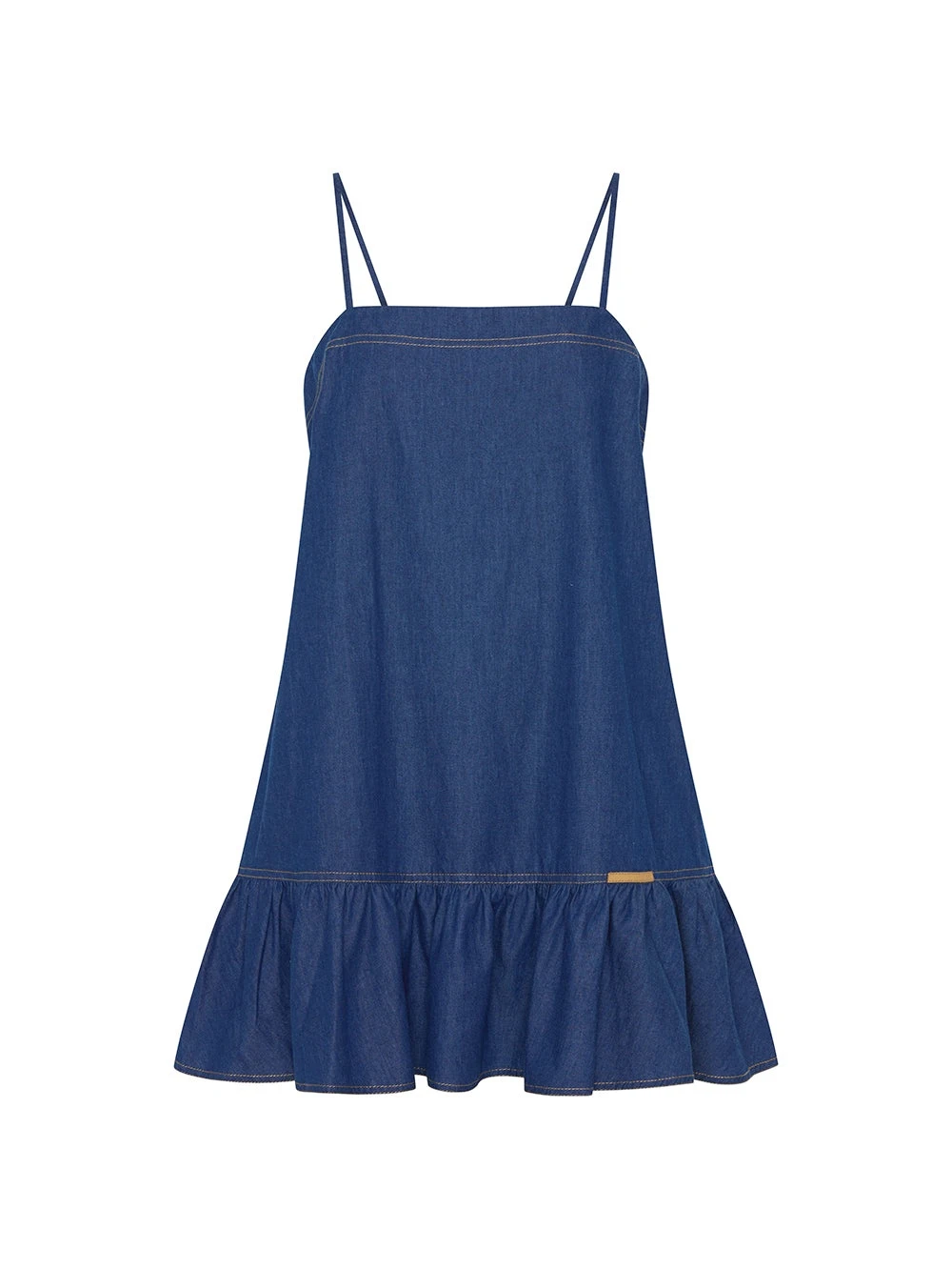 KIVARI dresses Australia Signature Dresses – Luxury Shoes KIVARI Alicia Chambray Denim Mini Dress in Blue