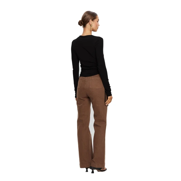 KIVARI Annika Jersey Top in Black, view 3