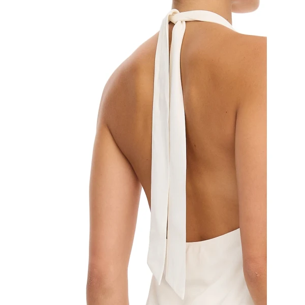 KIVARI Arabella Halter Top in Cream, view 6