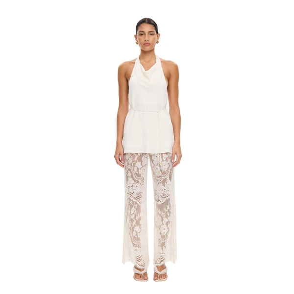 KIVARI Arabella Lace Pant in Cream, view 2