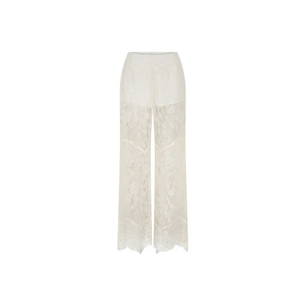 Arabella Lace Pant in Cream