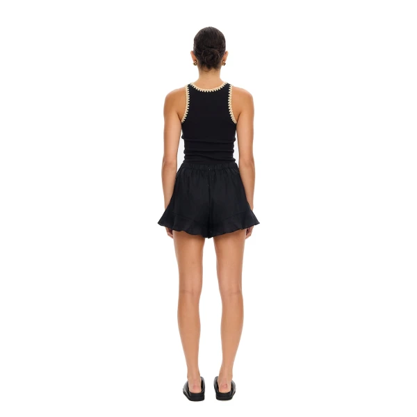 KIVARI Azarea Short in Black, view 4