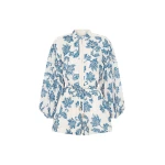 KIVARI Bluebell Playsuit in Blue Ecru