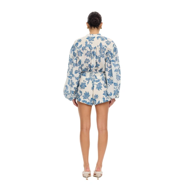 KIVARI Bluebell Playsuit in Blue Ecru, view 5