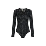 KIVARI Bonnie Lace Bodysuit in Black