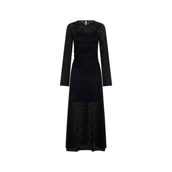 KIVARI Bonnie Lace Maxi Dress in Black