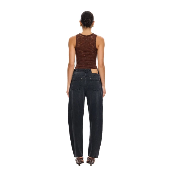 KIVARI Bonnie Lace Tank in Chocolate, view 4
