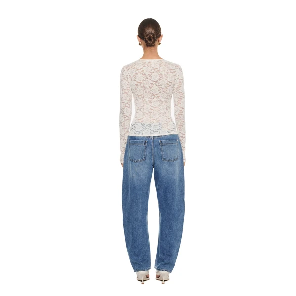 KIVARI Bonnie Lace Top in Ivory, view 5