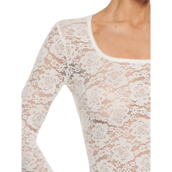 KIVARI Bonnie Lace Top in Ivory, view 6