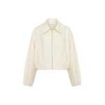 KIVARI Cass Cropped Jacket in Ivory