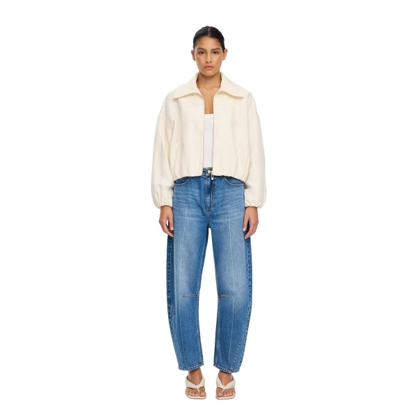 KIVARI Cass Cropped Jacket in Ivory, view 3