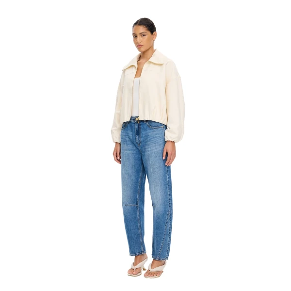 KIVARI Cass Cropped Jacket in Ivory, view 4