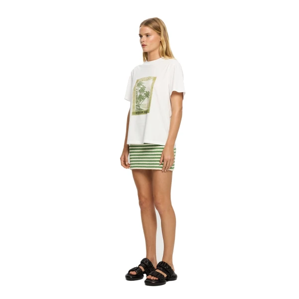 KIVARI Corinne Knit Mini Skirt in Stripe, view 4